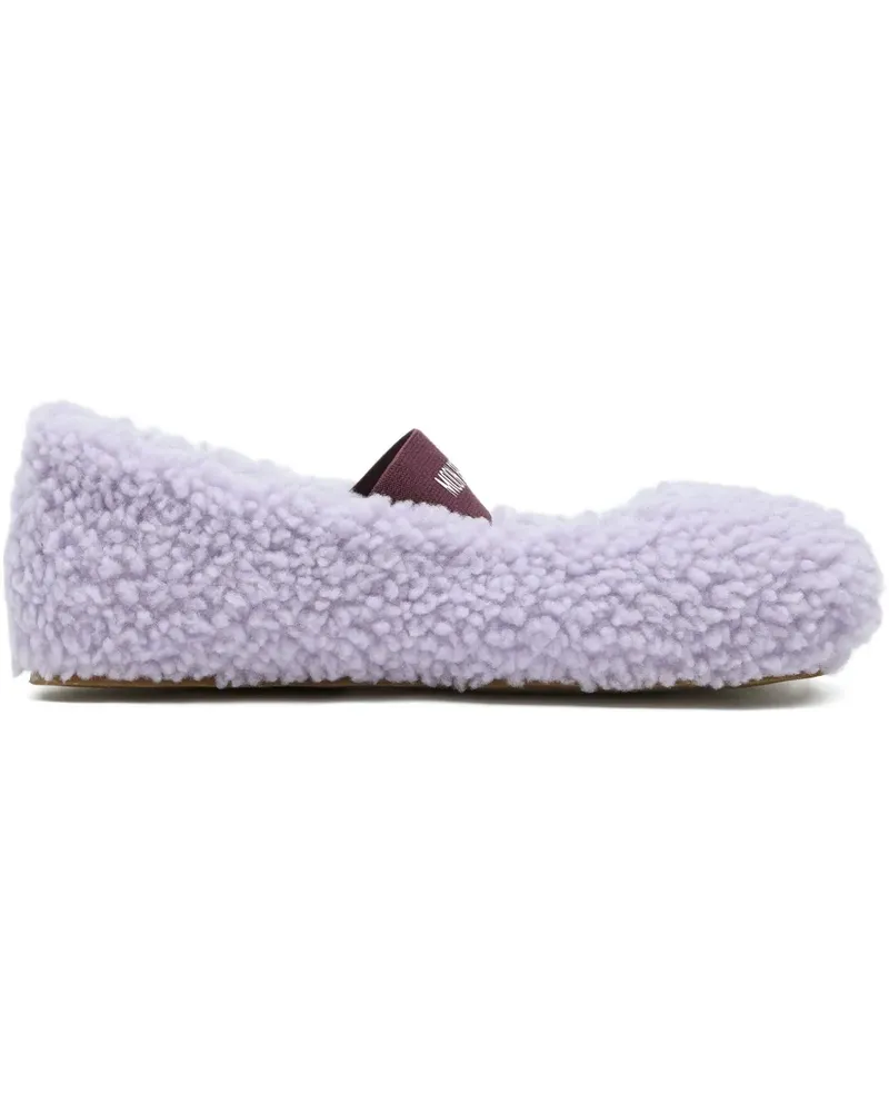 Moon Boot Ballerinas aus Shearling - Violett Violett
