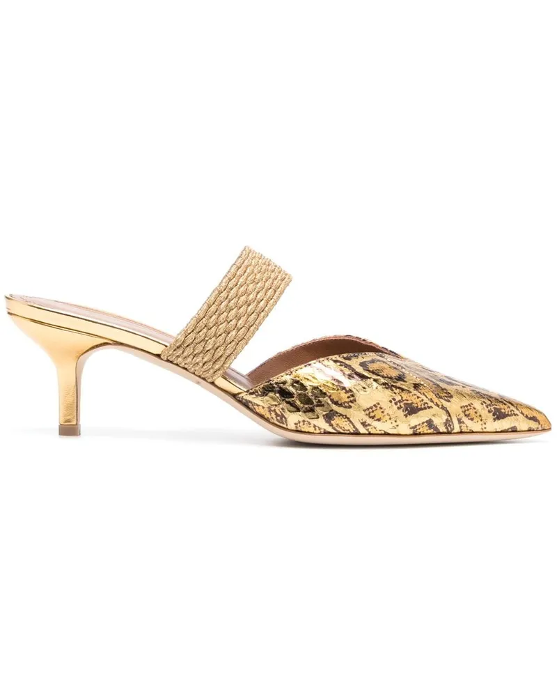 Malone Souliers Mules mit Leoparden-Print 60mm - Gold Gold
