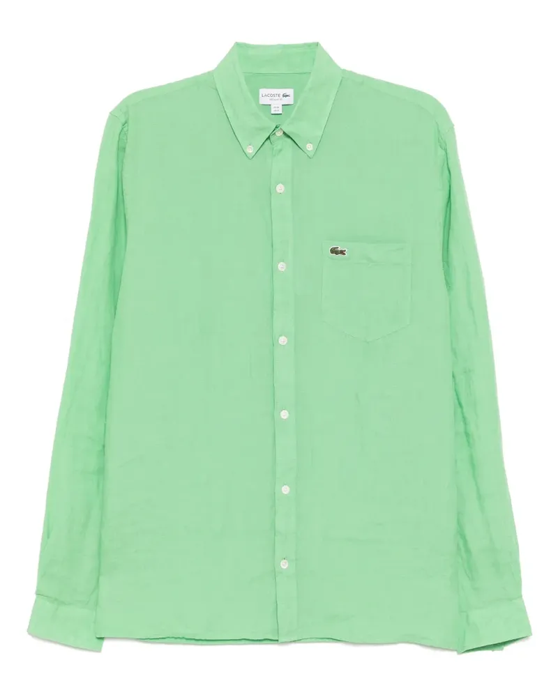 Lacoste Hemd aus Leinen - Grün Grün