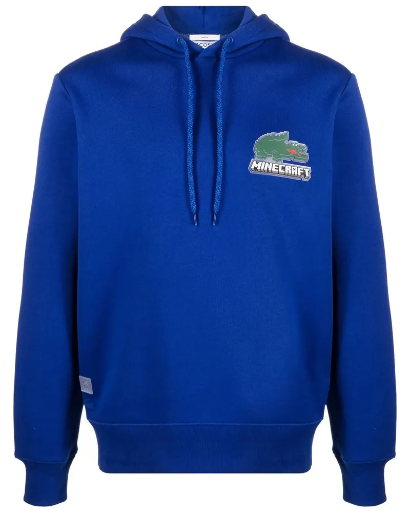 Lacoste Minecraft Hoodie mit Logo-Patch - Blau Blau