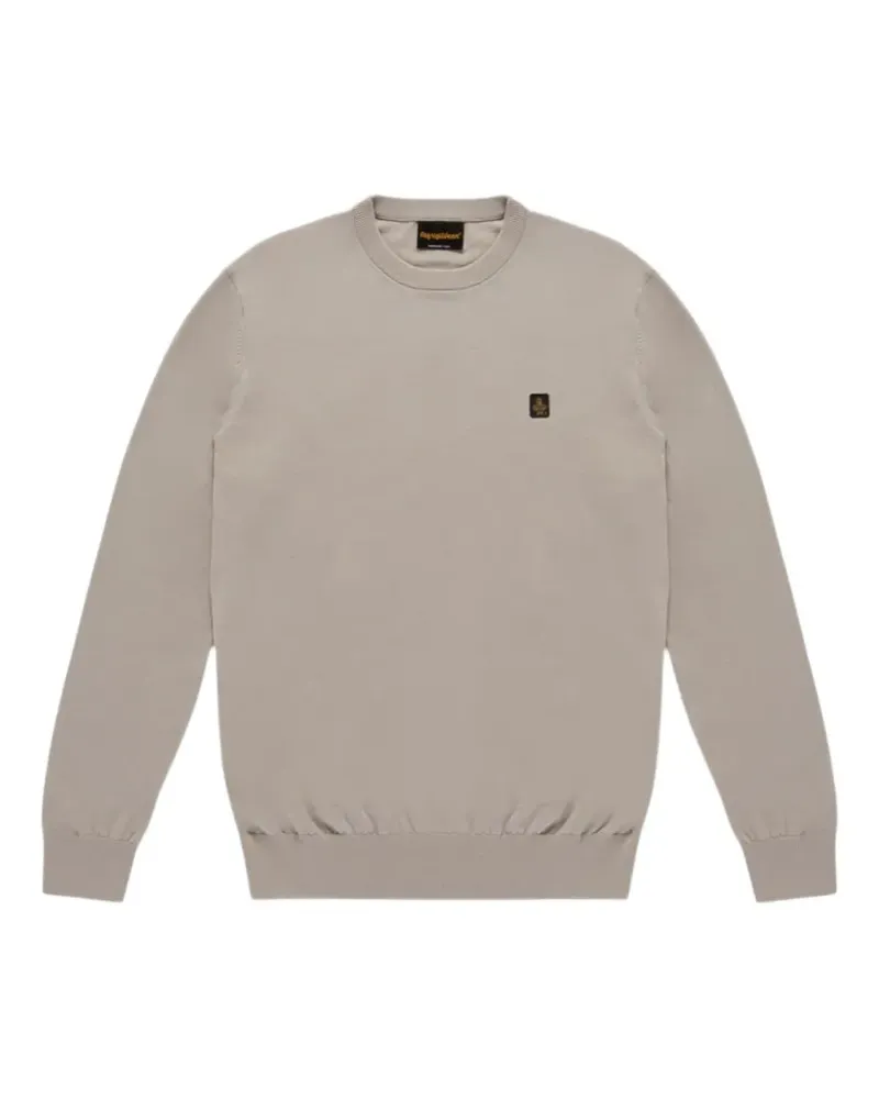 RefrigiWear Gerippter Ben Pullover mit Logo-Patch - Nude Nude
