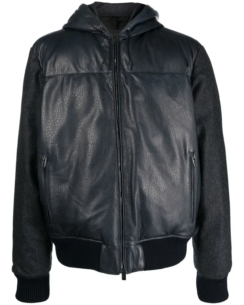 Tagliatore Bomberjacke mit Kapuze - Blau Blau