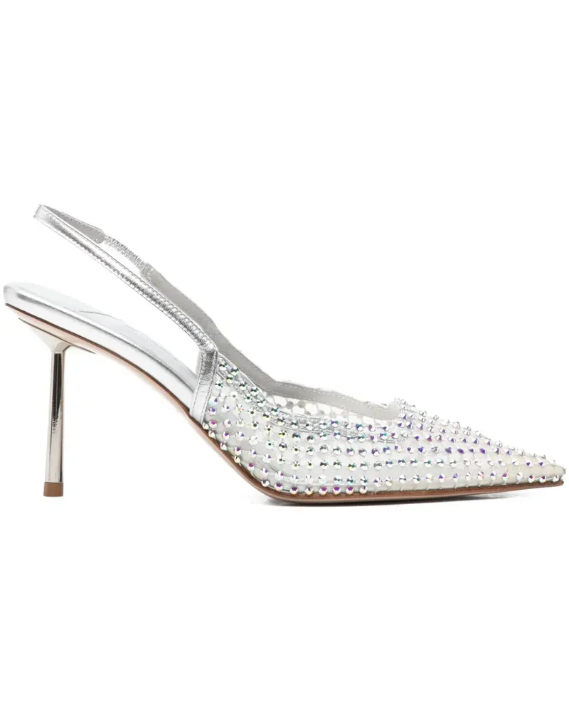 Le Silla 80mm Gilda pointed-toe embellished pumps - Silber Silber