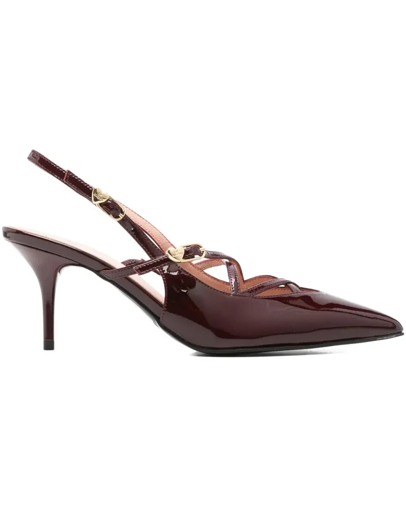 Moschino Slingback-Mules mit überkreuzten Riemen 95mm - Rot Rot