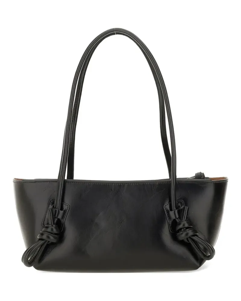 HEREU Fleca knot-detail leather shoulder bag - Schwarz Schwarz