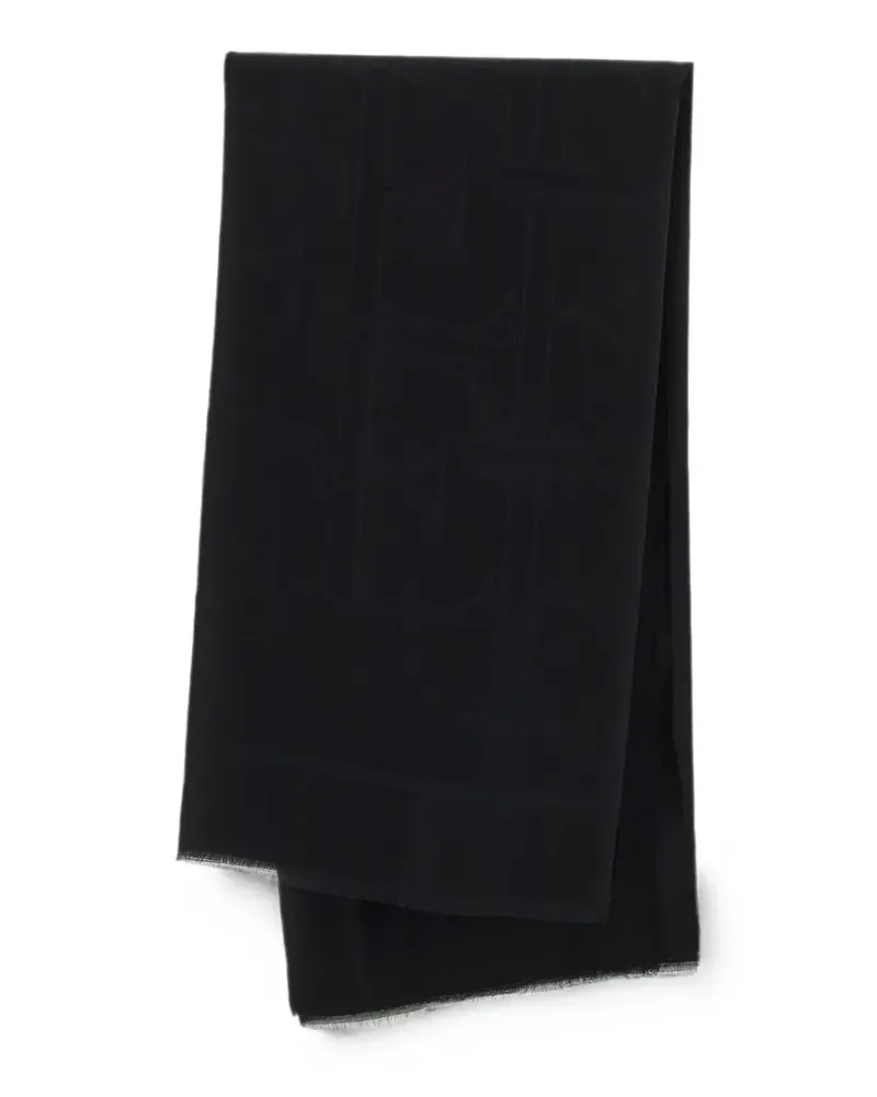 Elisabetta Franchi frayed-edge scarf - Schwarz Schwarz