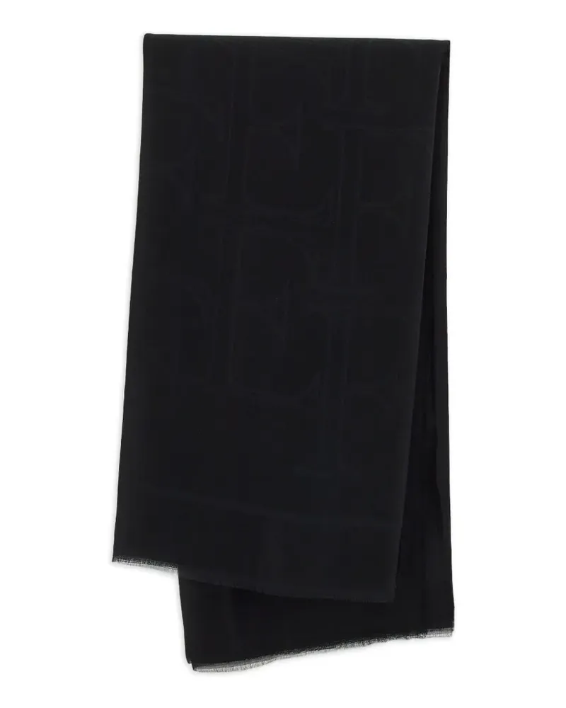 Elisabetta Franchi frayed-edge scarf - Schwarz Schwarz