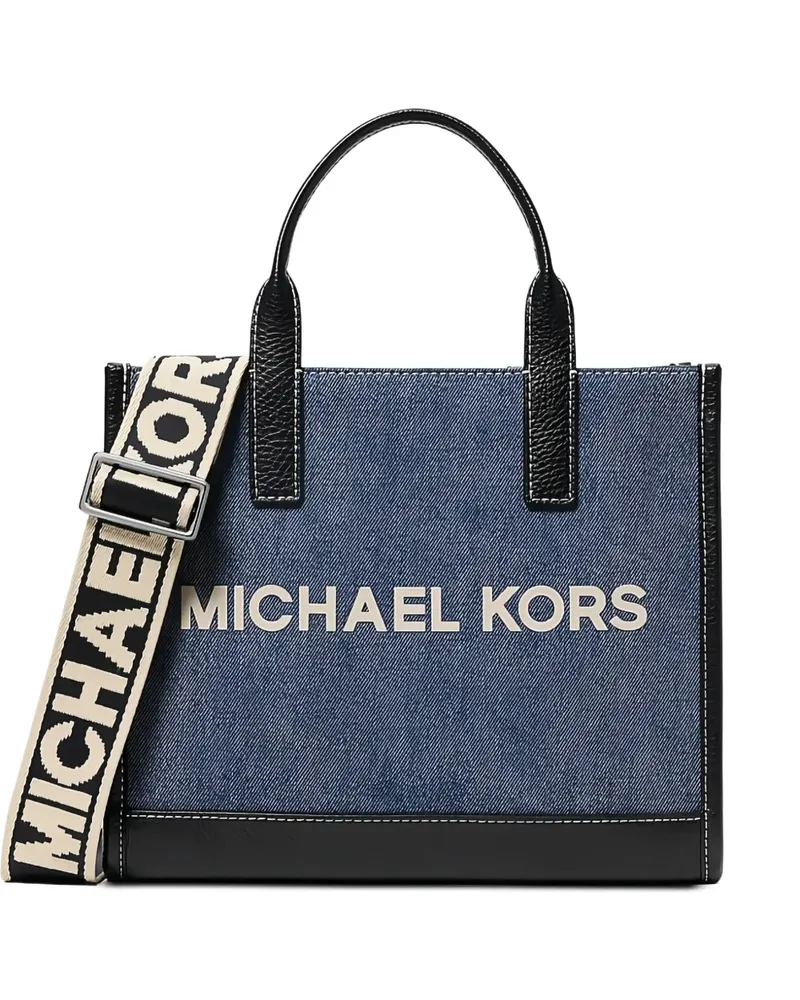 Michael Kors Cooper denim convertible cross body bag - Blau Blau