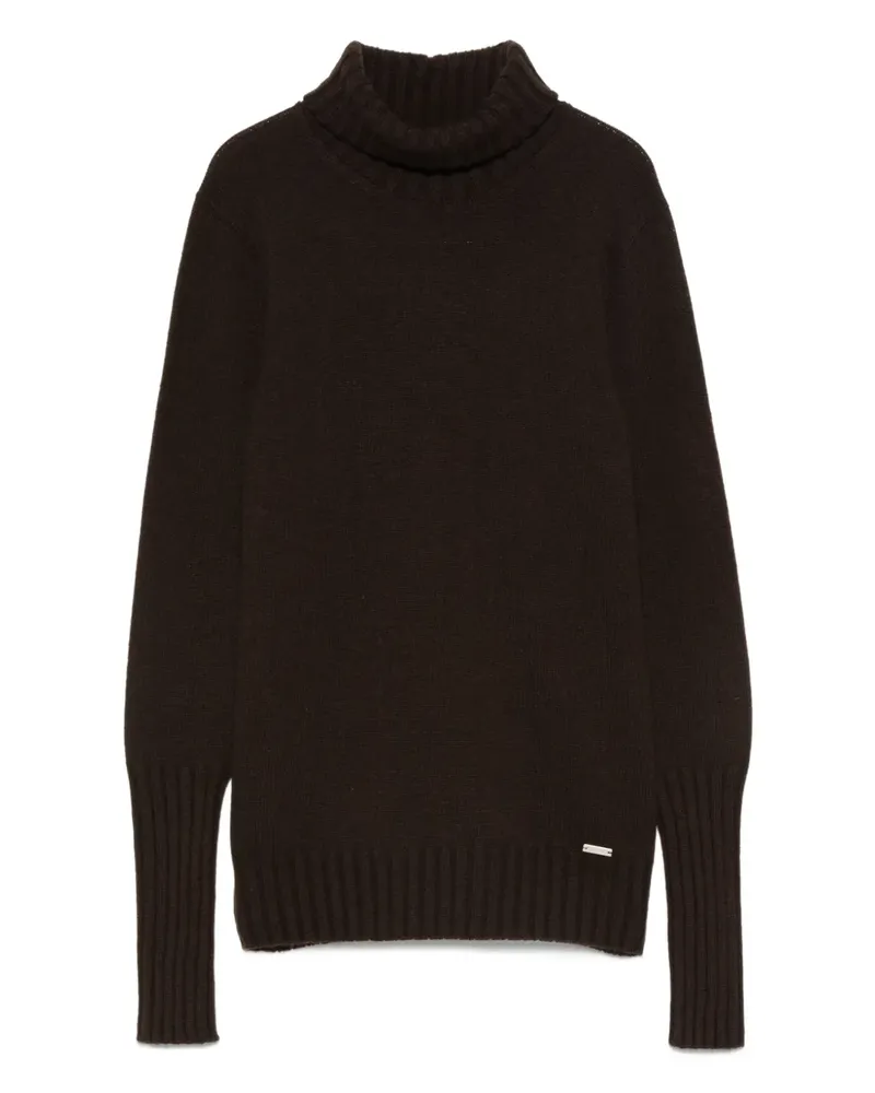 Kiton Klassischer Rollkragenpullover - Braun Braun
