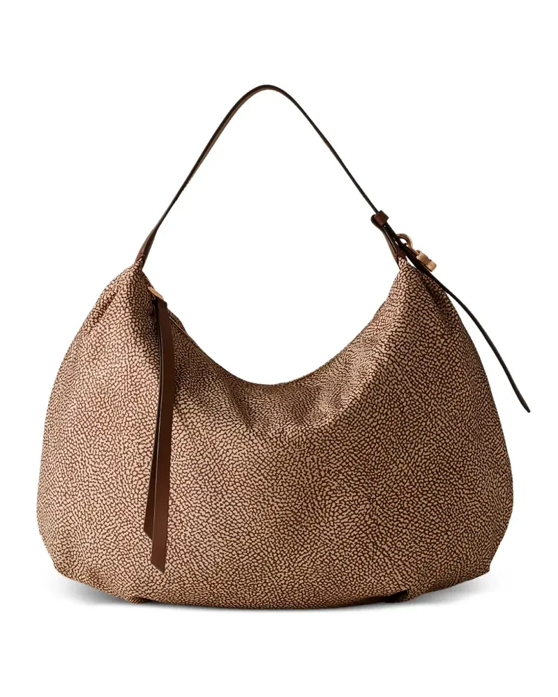 Borbonese medium Prive shoulder bag - Nude Nude