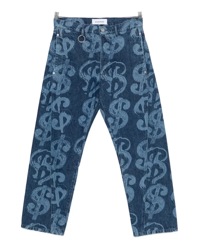 Études Studio x Andy Warhol dollar-sign print jeans - Blau Blau
