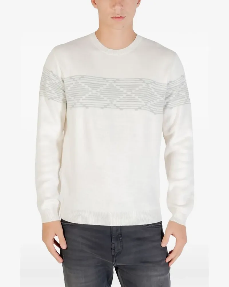 Antony Morato geometric-pattern sweater - Weiß Weiß