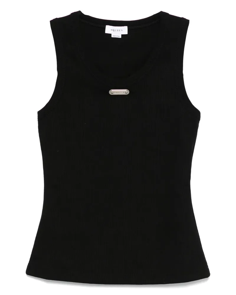 Alexander McQueen Tanktop mit Logo-Schild - Schwarz Schwarz