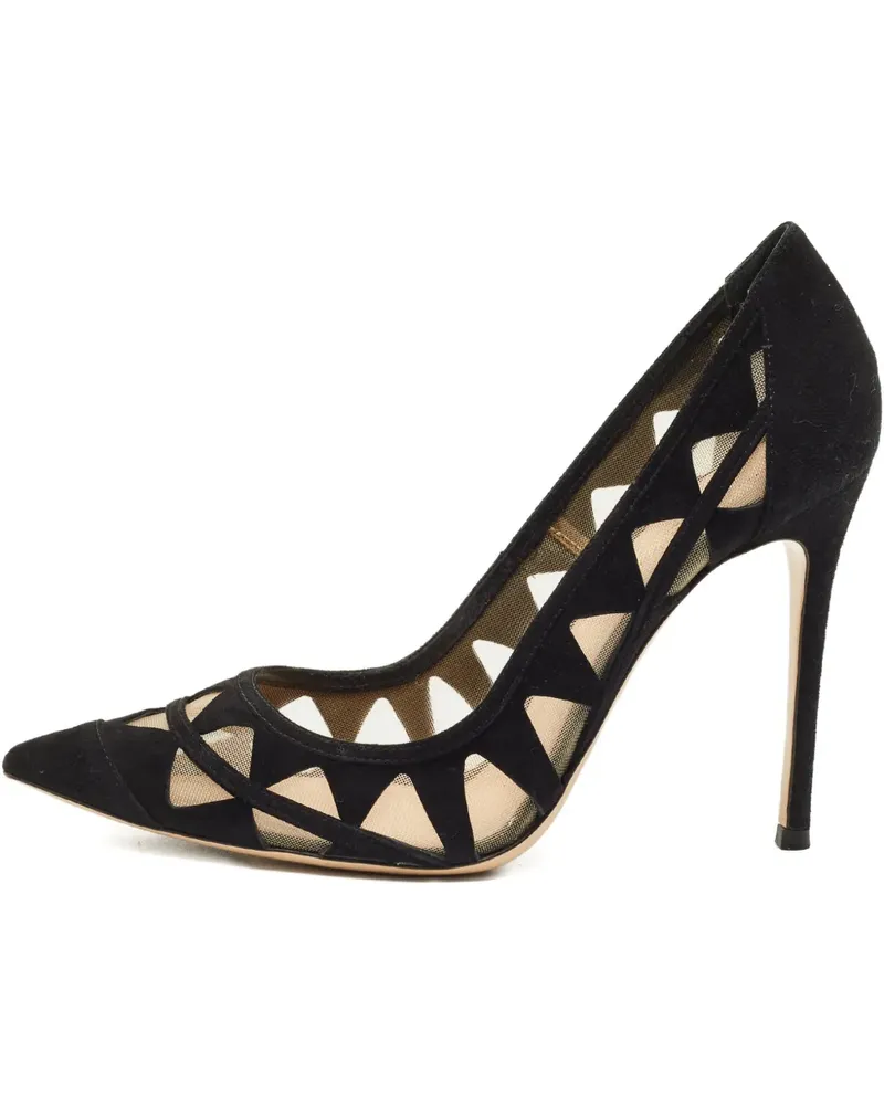Gianvito Rossi Maxine laser-cut heeled pumps - Schwarz Schwarz