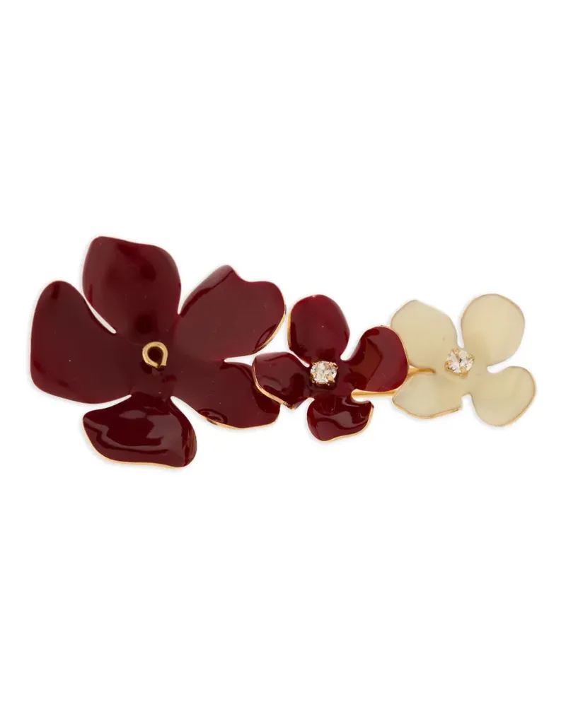 Marni Brosche in Blumenform mit Kristallen - Rot Rot