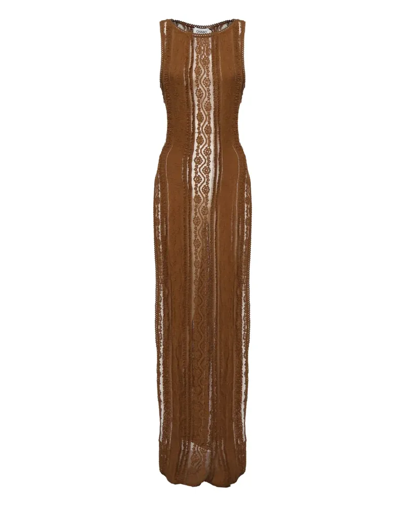 Charo Ruiz Camisole-Kleid mit Spitzeneinsatz - Braun Braun