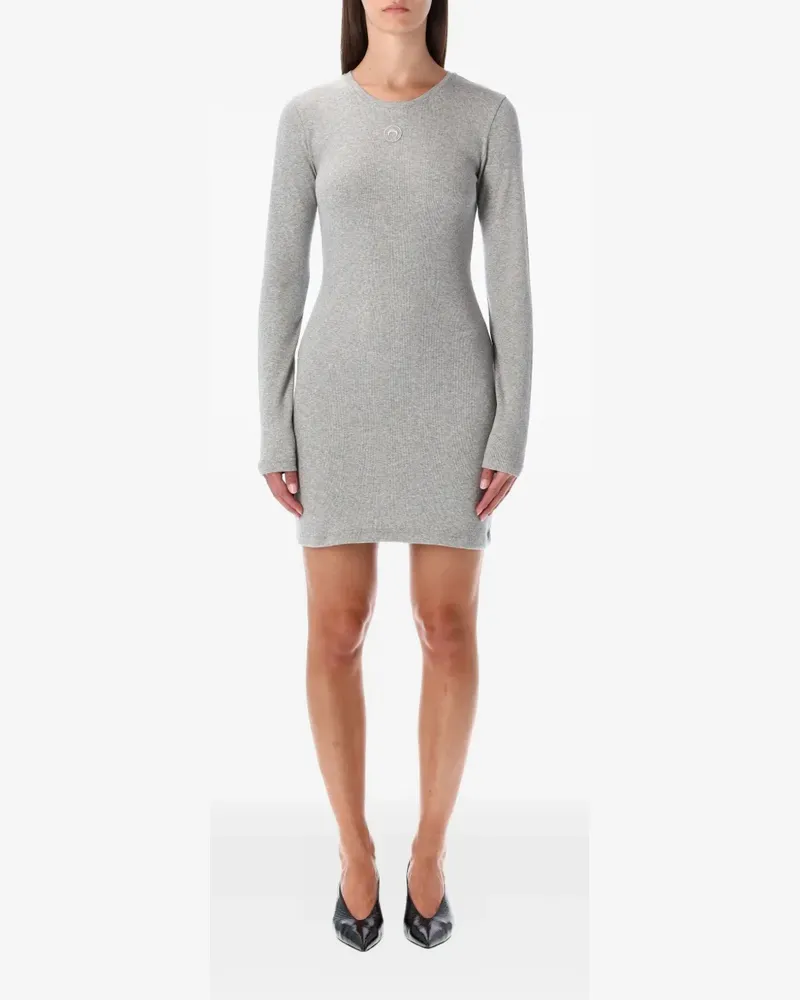 Marine Serre Langärmeliges Minikleid - Grau Grau