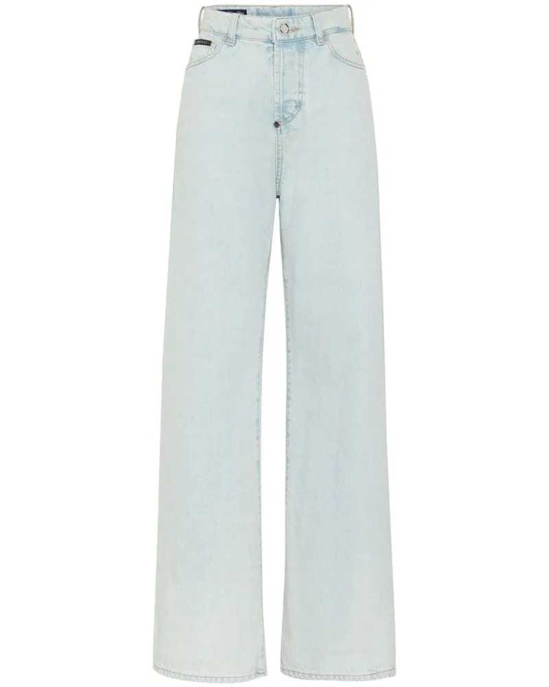 Philipp Plein Skater Jeans mit weitem Bein - Blau Blau