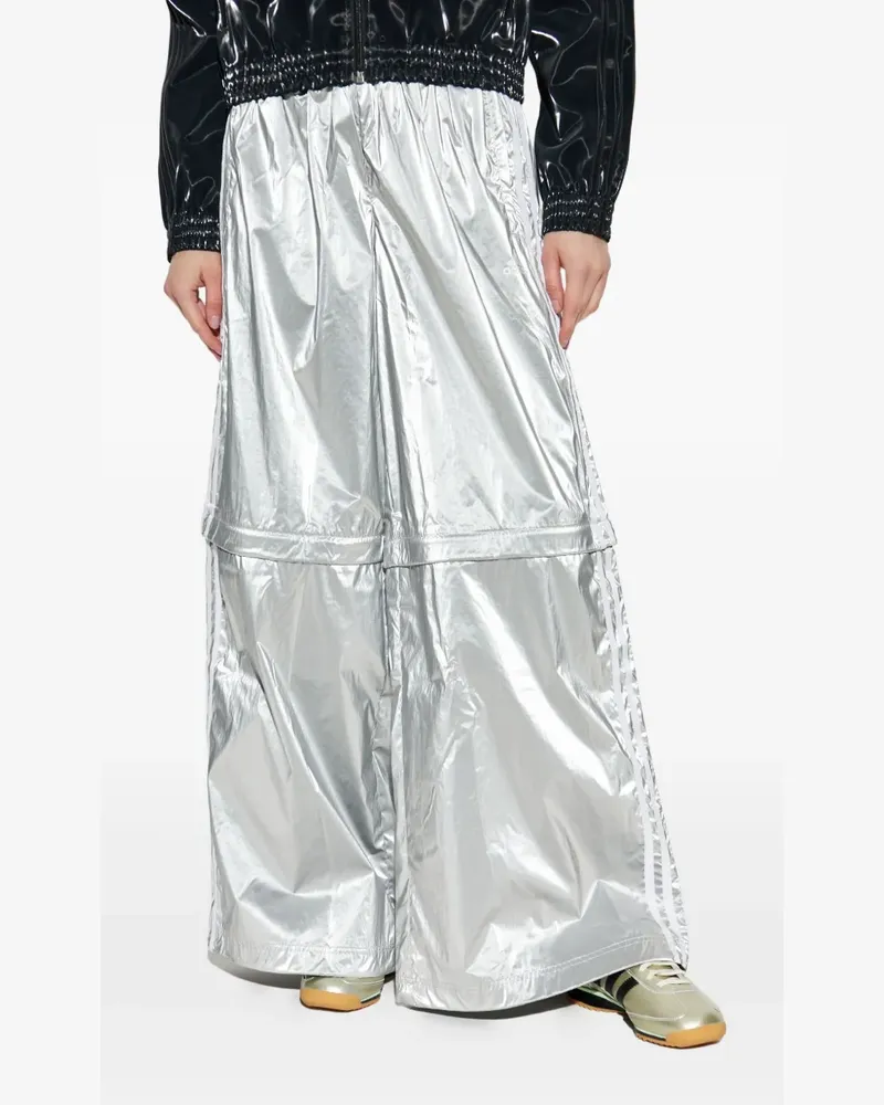 adidas Hose im Layering-Look mit Seitenstreifen - Silber Silber