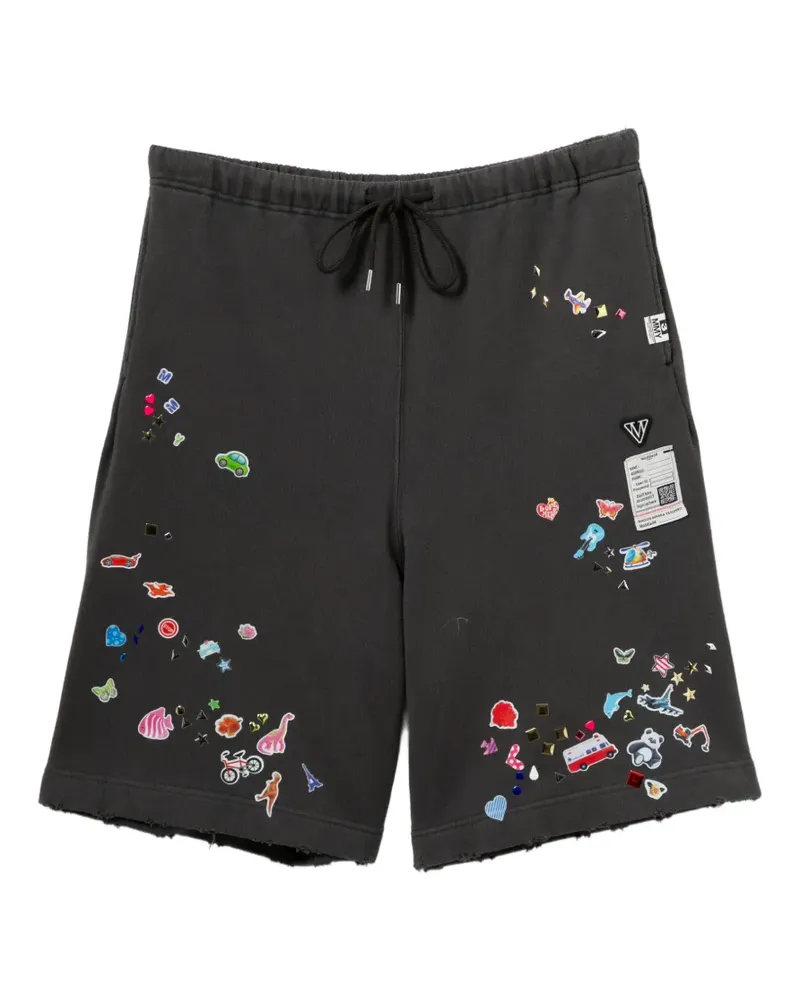 MIHARAYASUHIRO Hose mit grafischem Print - Grau Grau