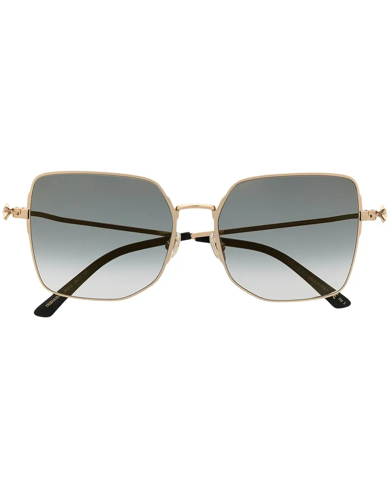 Jimmy Choo Eckige Oversized-Sonnenbrille - Schwarz Schwarz