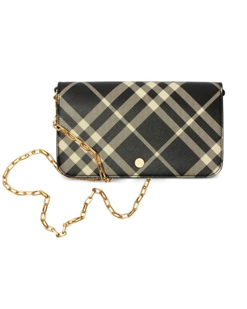 Burberry Mini Umhängetasche mit Karo-Print - Schwarz Schwarz