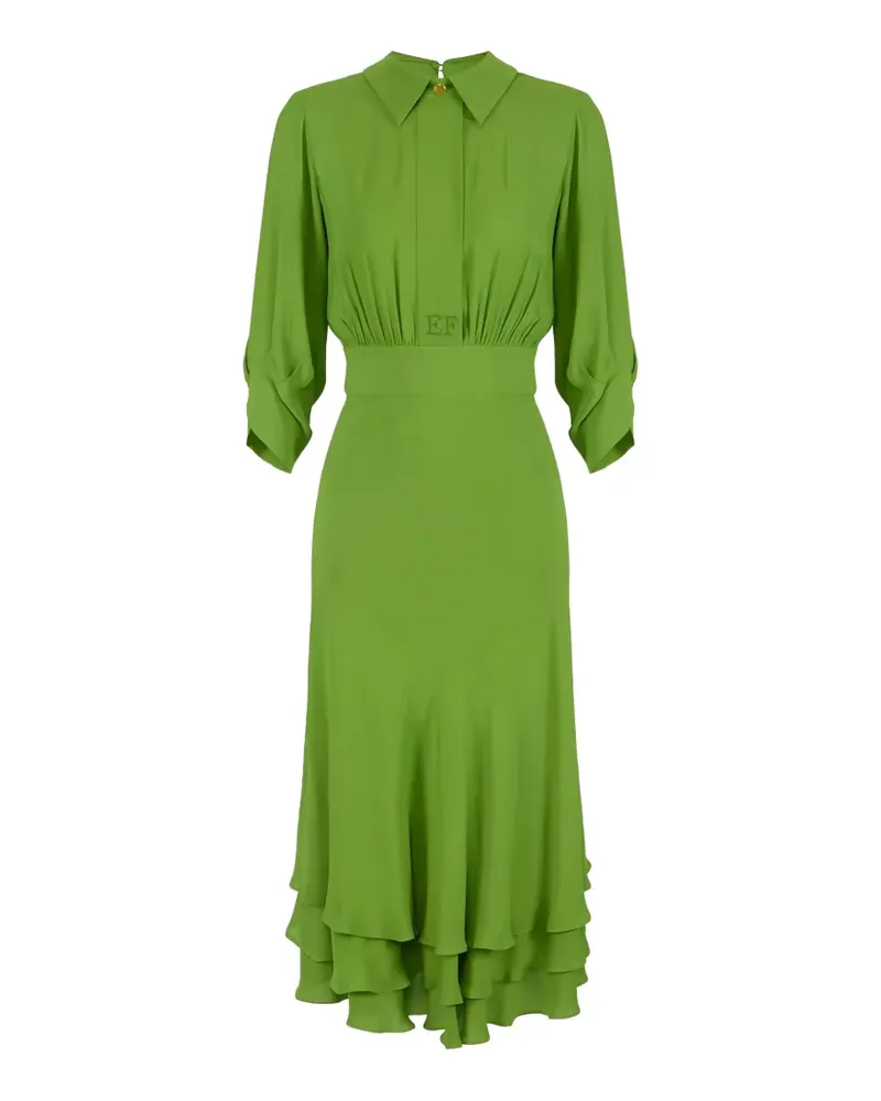 Elisabetta Franchi buttoned midi dress - Grün Grün