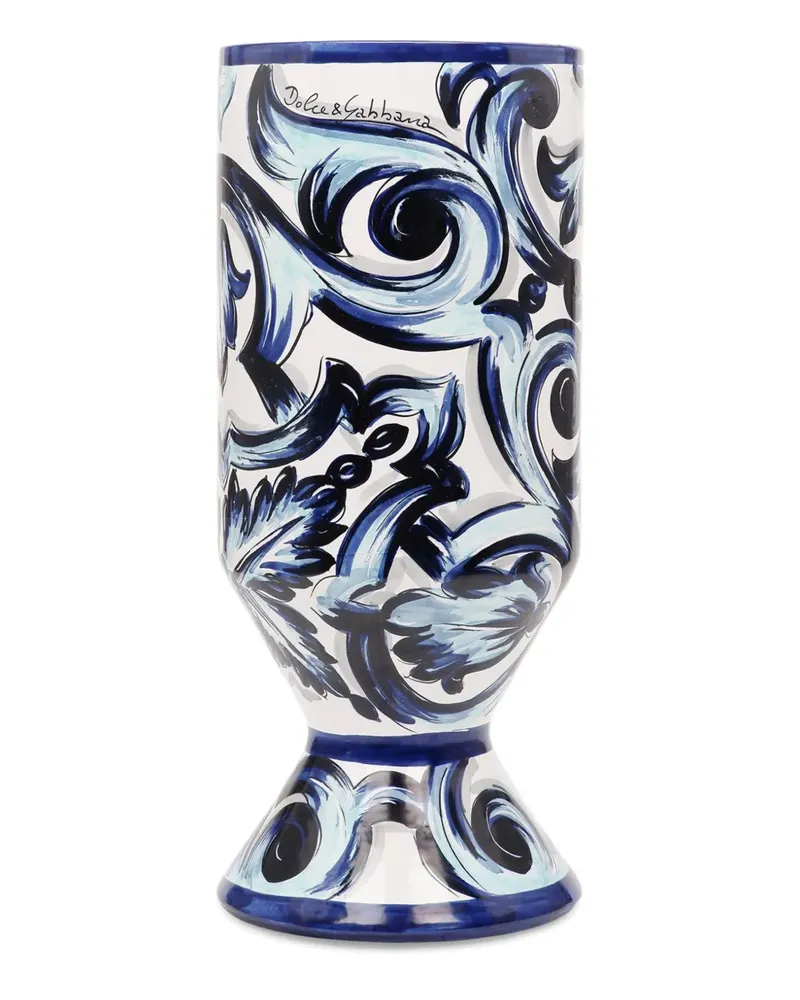 Dolce & Gabbana Blu Mediterraneo Vase aus Keramik - Blau Blau
