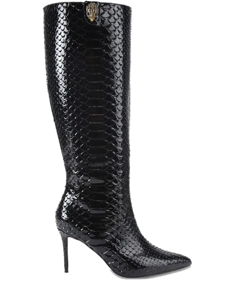 Kurt Geiger Belgravia Stiefel mit Schlangen-Print 85mm - Schwarz Schwarz