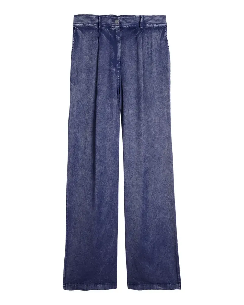 Diesel Hose mit weitem Bein aus Viskose in Jeansoptik - Blau Blau