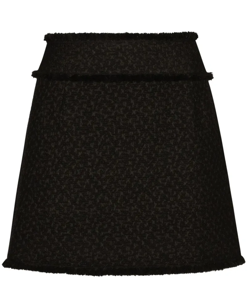 Dolce & Gabbana Minirock aus Bouclé - Schwarz Schwarz