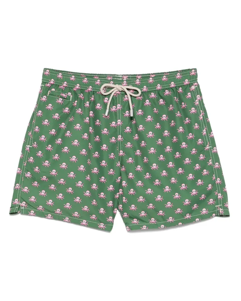 MC2 Saint Barth Badeshorts mit Oktopus-Print - Grün Grün
