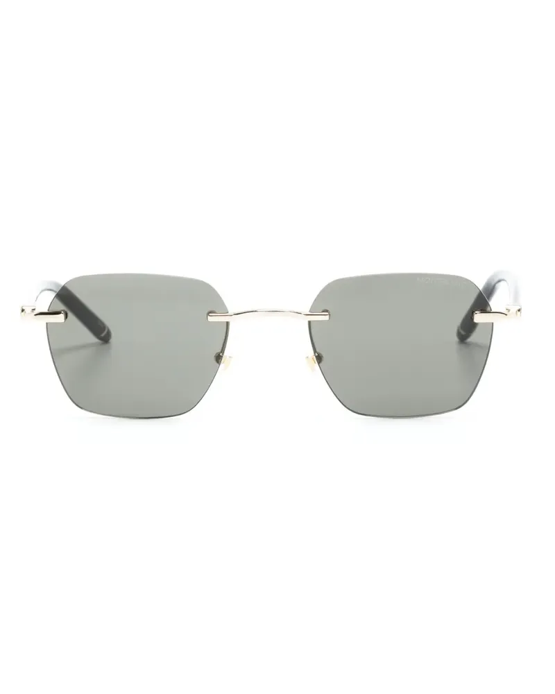 Montblanc Rahmenlose Sonnenbrille - Schwarz Schwarz