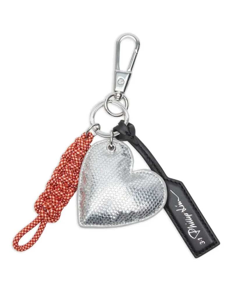 3.1 phillip lim Schlüsselanhänger mit geflochtenem Herz - Silber Silber