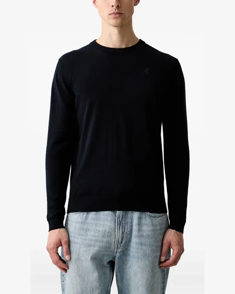 Karl Lagerfeld logo-patch sweater - Blau Blau