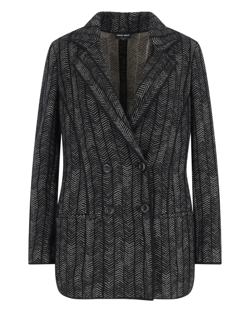 Giorgio Armani Doppelreihiges Sakko - Schwarz Schwarz