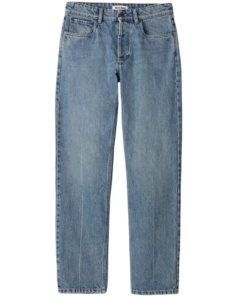 Miu Miu Jeans mit geradem Bein - Blau Blau
