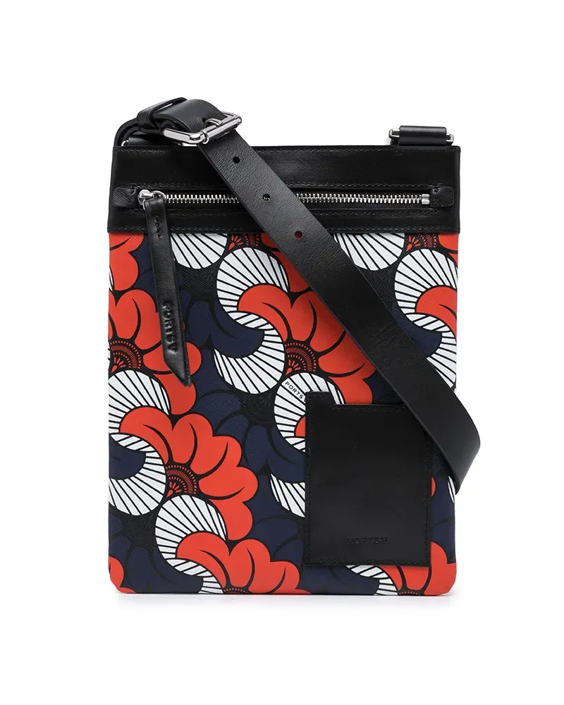 Ports V Kuriertasche mit Print - Schwarz Schwarz