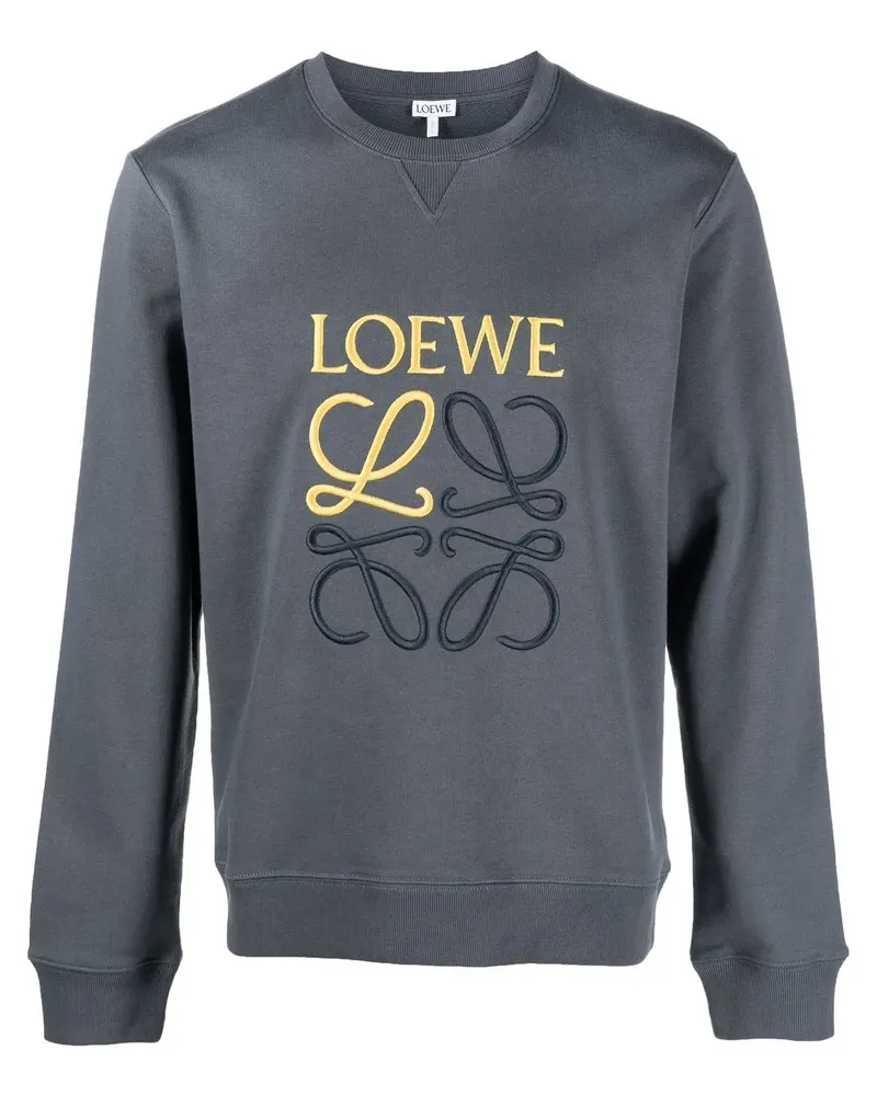 Loewe Sweatshirt mit Logo-Stickerei - Blau Blau