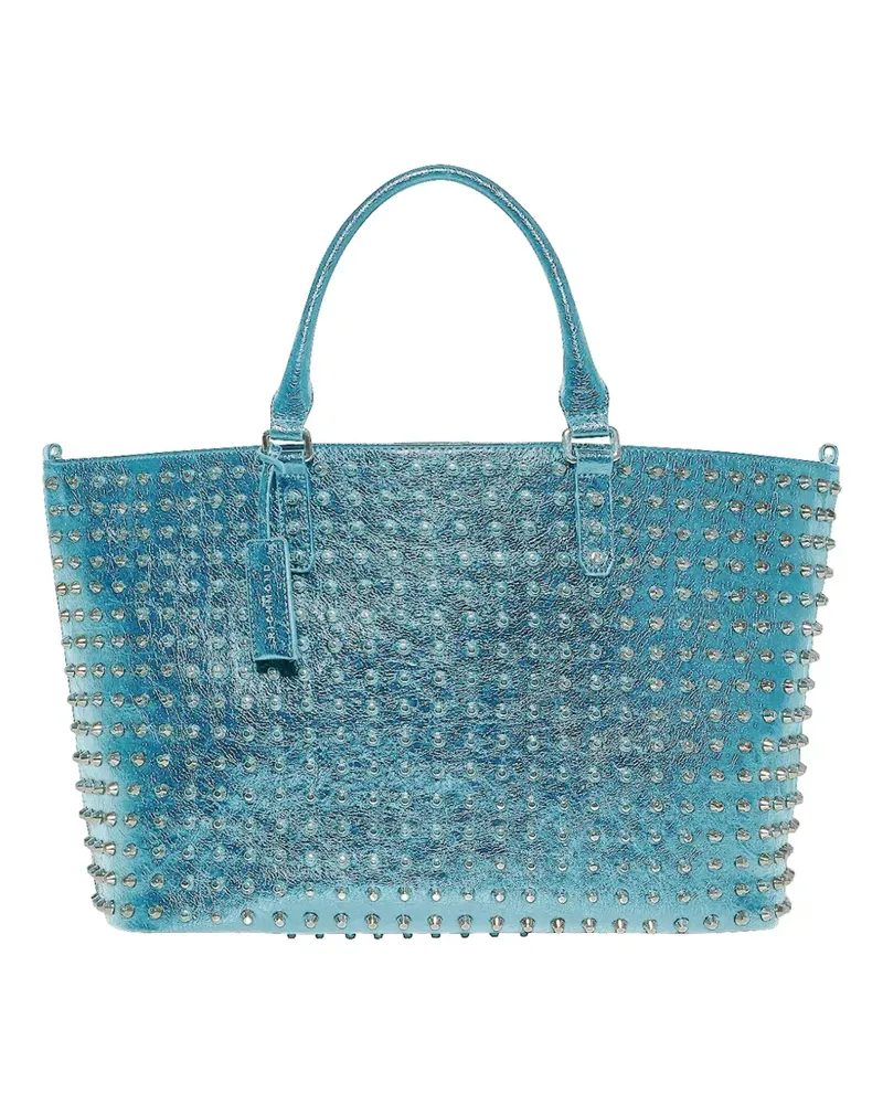 John Richmond studded metallic tote bag - Blau Blau