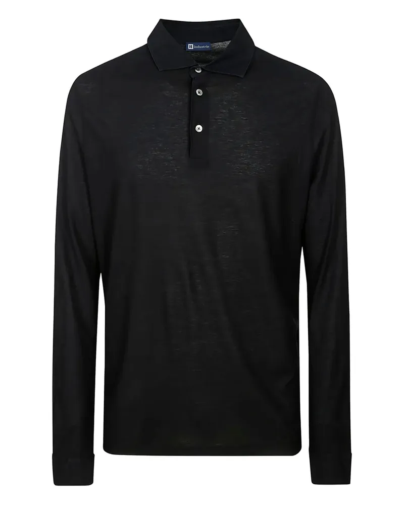 Alpha Industries Langärmeliges Poloshirt - Blau Blau