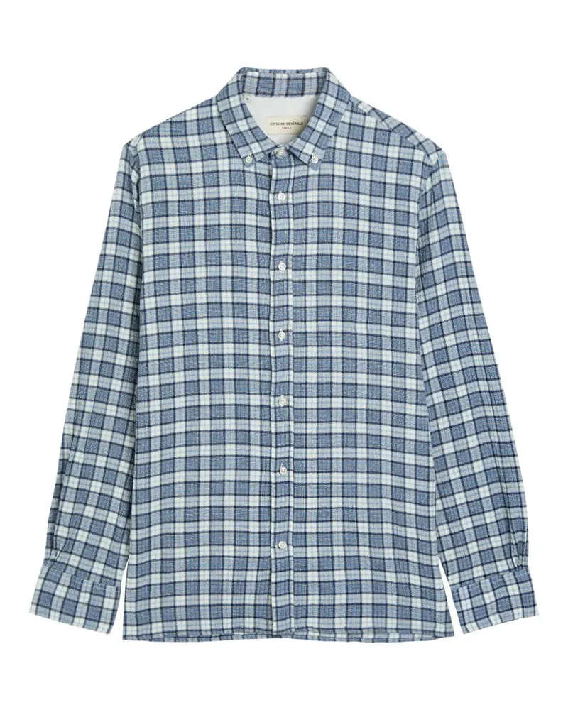 Officine Generale Arsene check-pattern button-down shirt - Blau Blau