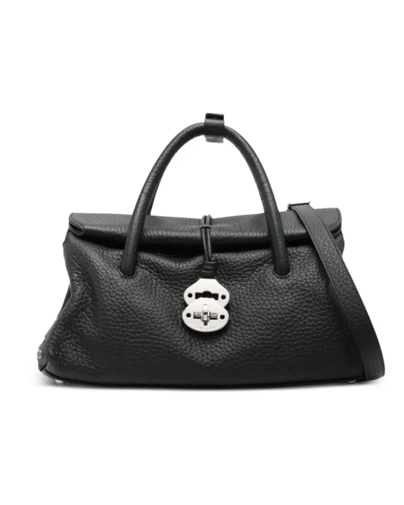 Zanellato Kleine Dotta® Tote Bag aus gekörntem Leder - Schwarz Schwarz