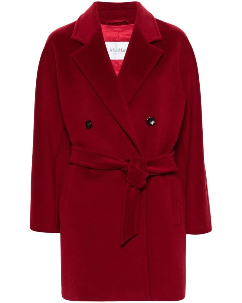 Max Mara Doppelreihiger 101801 Mantel aus Filz - Rot Rot