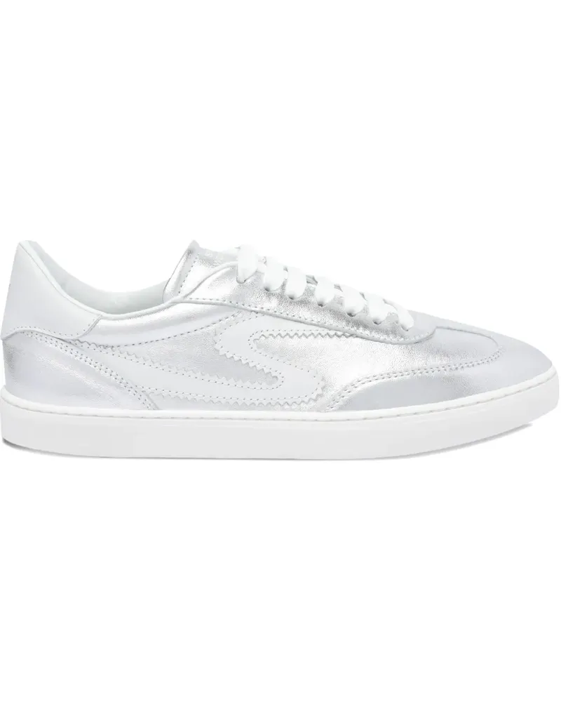 Stuart Weitzman Sneakers aus Leder - Silber Silber
