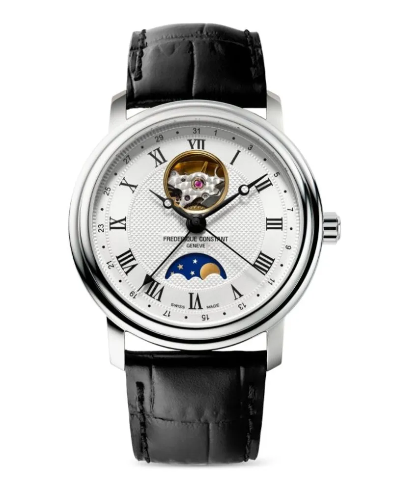 Frédérique Constant Classics Heart Beat Moonphase Date 40mm - Silber Silber