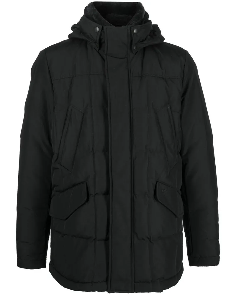 Woolrich Daunenmantel mit Kapuze - Schwarz Schwarz