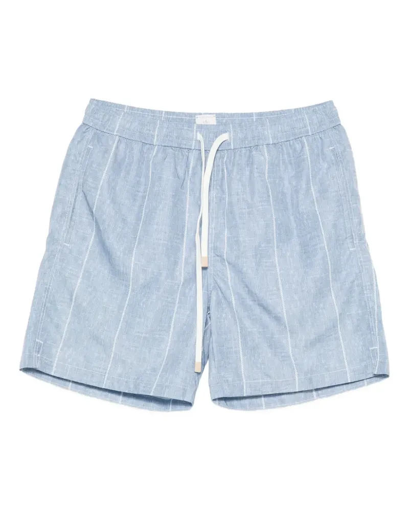 Eleventy Gestreifte Badeshorts - Blau Blau