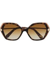 Bulgari Cat-Eye-Sonnenbrille in Schildpattoptik Braun