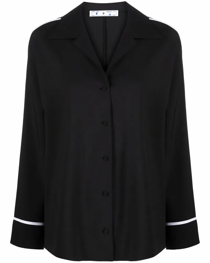 OFF-WHITE Hemd im Pyjama-Look - Schwarz Schwarz